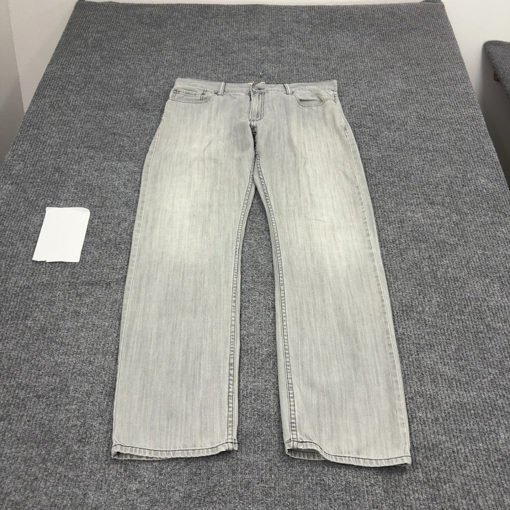 Levis 514 Jeans Mens 36x32 Grey Cotton Slim Straight Casual Streetwear